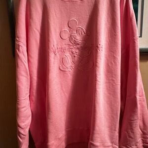 Disney Parks Walt Disney World Embossed Mickey Mouse Crewneck  Size X-Large NWT